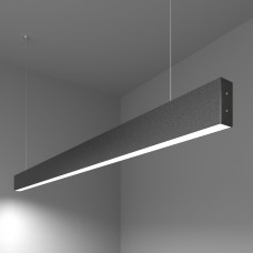Линейный светодиодный подвесной односторонний светильник 128см 25Вт 3000К матовое серебро 101-200-30-128