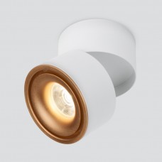 Накладной светодиодный светильник DLR031 15W 4200K 3100 белый матовый/золото