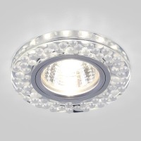 Встраиваемый точечный светильник с LED подсветкой 2194 MR16 SL/WH зеркальный/белый