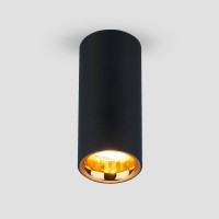 Накладной акцентный светодиодный светильник DLR030 12W 4200K черный матовый/золото