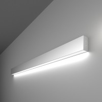 Линейный светодиодный накладной односторонний светильник 103см 20Вт 6500К матовое серебро 100-100-30-103