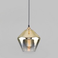 Подвесной светильник со стеклянным плафоном Eurosvet 50198/1 золото