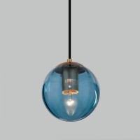 Подвесной светильник со стеклянным плафоном Eurosvet 50207/1 синий