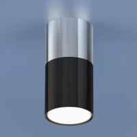 Накладной акцентный светодиодный светильник DLR028 6W 4200K хром/черный хром