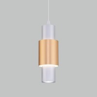 Подвесной светодиодный светильник Eurosvet 50204/1 LED матовое серебро/матовое золото