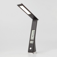 Светодиодная настольная лампа с часами Eurosvet 80504/1 черный