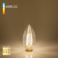 Филаментная светодиодная лампа Свеча Dimmable C35 5W 4200K E14 BL134
