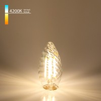 Филаментная светодиодная лампа Свеча витая CW35 7W 4200K E14 BL129