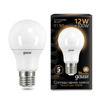 Лампа светодиодная Black Globe 12Вт 3000К теплый белый E27 1150лм 150-265В Gauss 102502112