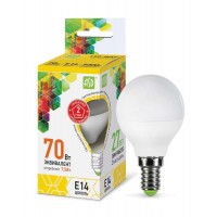 Лампа светодиодная LED-шар-standard 7.5Вт шар 3000К теплый белый E14 675лм 160-260В ASD 4690612003962