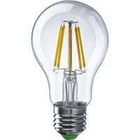 Лампа светодиодная филаментная OLL-F-A60-09-230-4K-E27 9Вт грушевидная прозрачная 4000К нейтральный белый E27 900лм 220-240В ОНЛАЙТ 80875