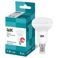 Лампа светодиодная ECO R50 5Вт 4000К белый E14 450лм 230-240В IEK LLE-R50-5-230-40-E14