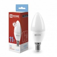 Лампа светодиодная LED-СВЕЧА-VC 11Вт 230В E14 6500К 990лм IN HOME 4690612024844