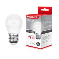 Лампа светодиодная 9.5Вт GL шар 6500К холодный белый E27 903лм Rexant 604-208