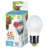 Лампа светодиодная LED-ШАР-standard 5Вт ШАР 4000К белый E27 450лм 160-260В ASD 4690612002187