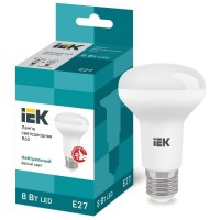 Лампа светодиодная ECO R63 8Вт 4000К белый E27 720лм 230-240В IEK LLE-R63-8-230-40-E27