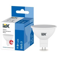 Лампа светодиодная MR16 софит 9Вт 230В 6500К GU5.3 IEK LLE-MR16-9-230-65-GU5