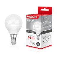 Лампа светодиодная 11.5Вт GL шар 6500К холодный белый E14 1093лм Rexant 604-209
