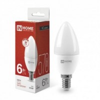 Лампа светодиодная LED-Свеча-VC 6Вт свеча 4000К нейтральный белый E14 540лм 230В IN HOME 4690612020396