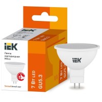 Светодиодная лампа IEK LED MR16 7Вт 3000К  GU5.3 230-240В