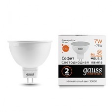 Лампа LED Gauss Elementary 13517 MR16 7W 3000К GU5.3 220-240V