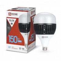 Лампа светодиодная LED-HP-PRO 150Вт 230В E27 Е40 6500К 13500лм с адаптером IN HOME 4690612035703