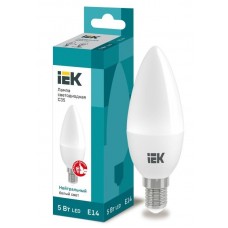 Лампа светодиодная IEK LLE-C35-5-230-40-E14/свеча 5Вт 4000К E14 230-240В