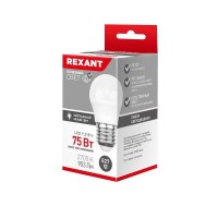 Лампа светодиодная 9.5Вт Шарик (GL) 2700К теплый белый E27 903лм Rexant 604-039