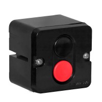 Пост кнопочный ПКЕ-722/2 Пуск-Стоп 1 черный 1 красный Электродеталь ПКЕ-722/2.1Ч.1К