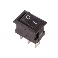 Выключатель клавишный 250В 3А (3с) ON-ON черный Micro (RWB-102) Rexant 36-2030