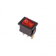 Выключатель клавишный 250В 6А (3с) ON-OFF красный с подсветкой Mini (RWB-206; SC-768) Rexant 36-2150