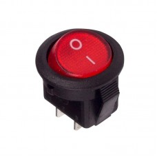 Выключатель клавишный круглый 250В 3А (2с) ON-OFF Micro RWB-105 SC-214 красный Rexant 36-2511