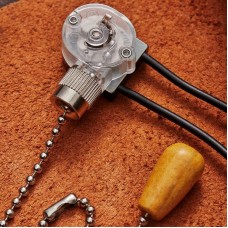 Выключатель для настенного светильника c проводом и деревянным наконечником Rexant 06-0242-A