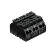 Клеммник 3х(0,5-4) блок 3 пол. черный WAGO 862-503