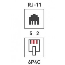 Джек телефонный 6P-4C (упаковка 100 шт) Rexant 05-1012