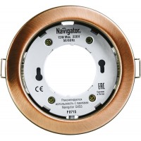 Светильник светодиодный 71 282 NGX-R1-006-GX53 IP20 точечный черный медь Navigator 71282