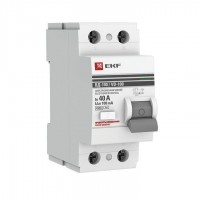 Выключатель дифференциального тока (УЗО) 2п 40А 100мА тип AC ВД-100 (электромеханический) PROxima EKF elcb-2-40-100-em-pro