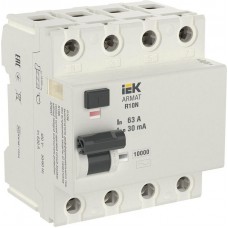 Выключатель дифференциального тока 4п 63А 30мА тип AC ВДТ R10N ARMAT IEK AR-R10N-4-063C030