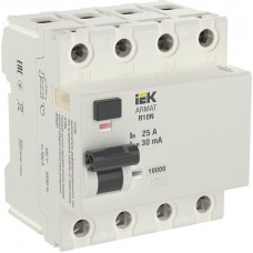 Выключатель дифференциального тока 4п 25А 30мА тип A ВДТ R10N ARMAT IEK AR-R10N-4-025A030