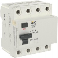 Выключатель дифференциального тока 4п 63А 100мА тип AC ВДТ R10N ARMAT IEK AR-R10N-4-063C100