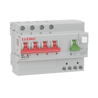 Выключатель автоматический дифференциального тока с защитой от сверхтоков YON MDV63-42C32-A 4п 30мА DKC MDV63-42C32-A