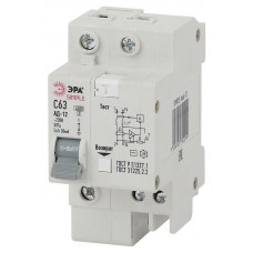 Выключатель автоматический дифференциального тока 1P+N 63А 30мА ЭРА Б0039293