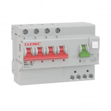 Выключатель автоматический дифференциального тока с защитой от сверхтоков YON MDV63-42C63-A 4п 30мА DKC MDV63-42C63-A