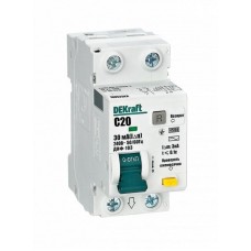 Выключатель автоматический дифференциального тока 2п C 20А 30мА тип AC 4.5кА ДИФ-103NEW 16053DEK