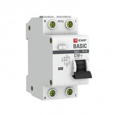 Выключатель автоматический дифференциального тока 1п+N C 10А 30мА 4.5кА EKF DA12-10-30-bas