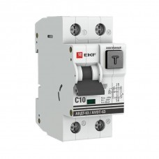 Выключатель автоматический дифференциального тока 1п+N С 10А 30мА 6кА PROxima EKF DA63-10-30e