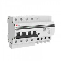 Выключатель автоматический дифференциального тока 4п 7.5мод. C 63А 30мА тип AC 4.5кА АД-4 PROxima EKF DA4-63-30-pro