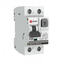 Выключатель автоматический дифференциального тока 1п+N С 25А 30мА 6кА PROxima EKF DA63-25-30e