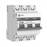 Выключатель автоматический модульный 3п C 32А 6кА ВА 47-63 PROxima EKF mcb4763-6-3-32C-pro