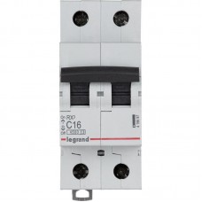 Модульный автоматический выключатель Legrand двухполюсной 16А 4.5кА RX3